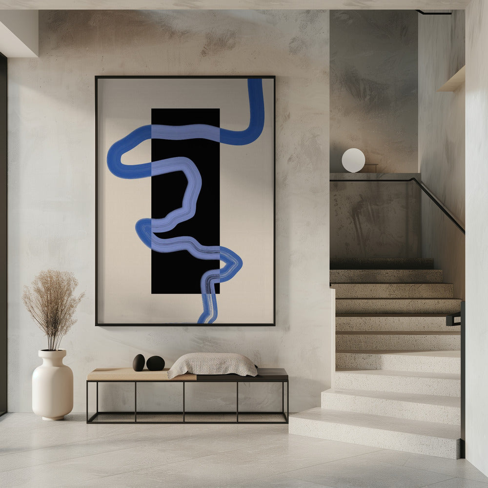 Blauwe padstroom | Poster