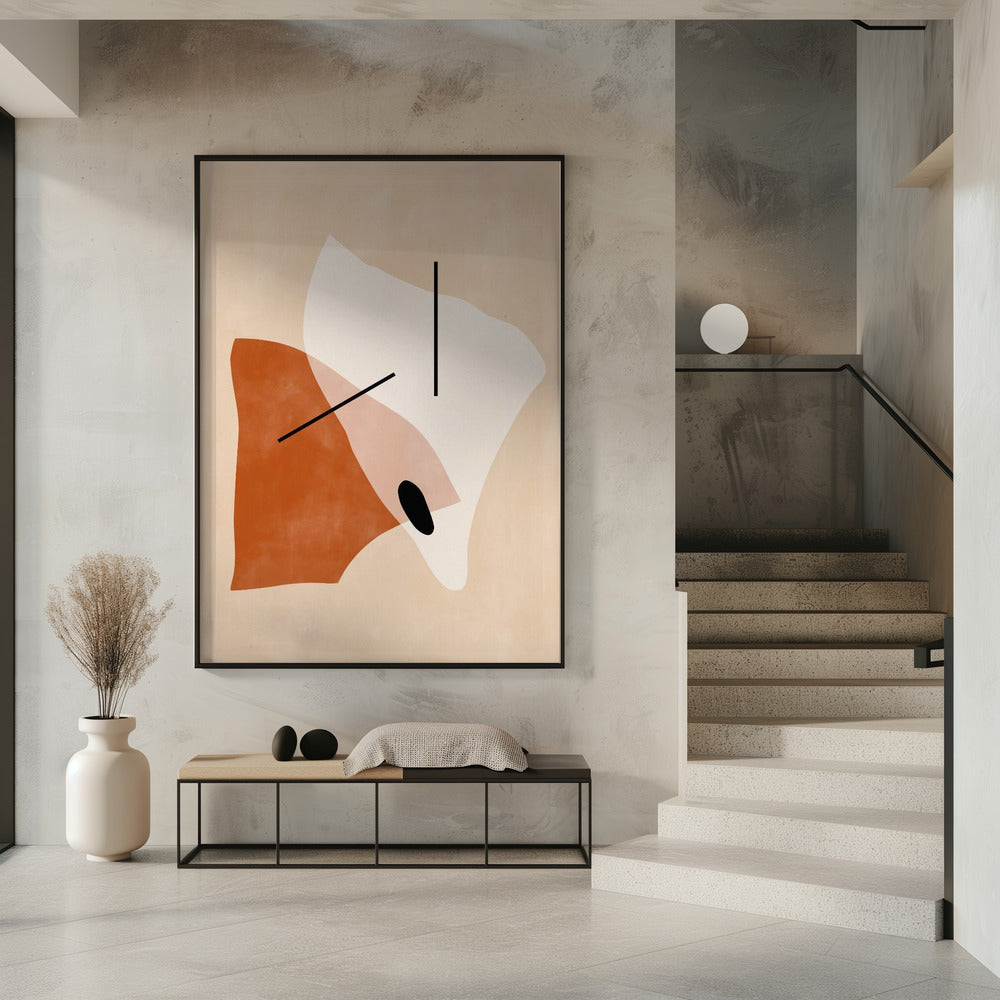 Geometrische vormen in aardse tinten | Poster