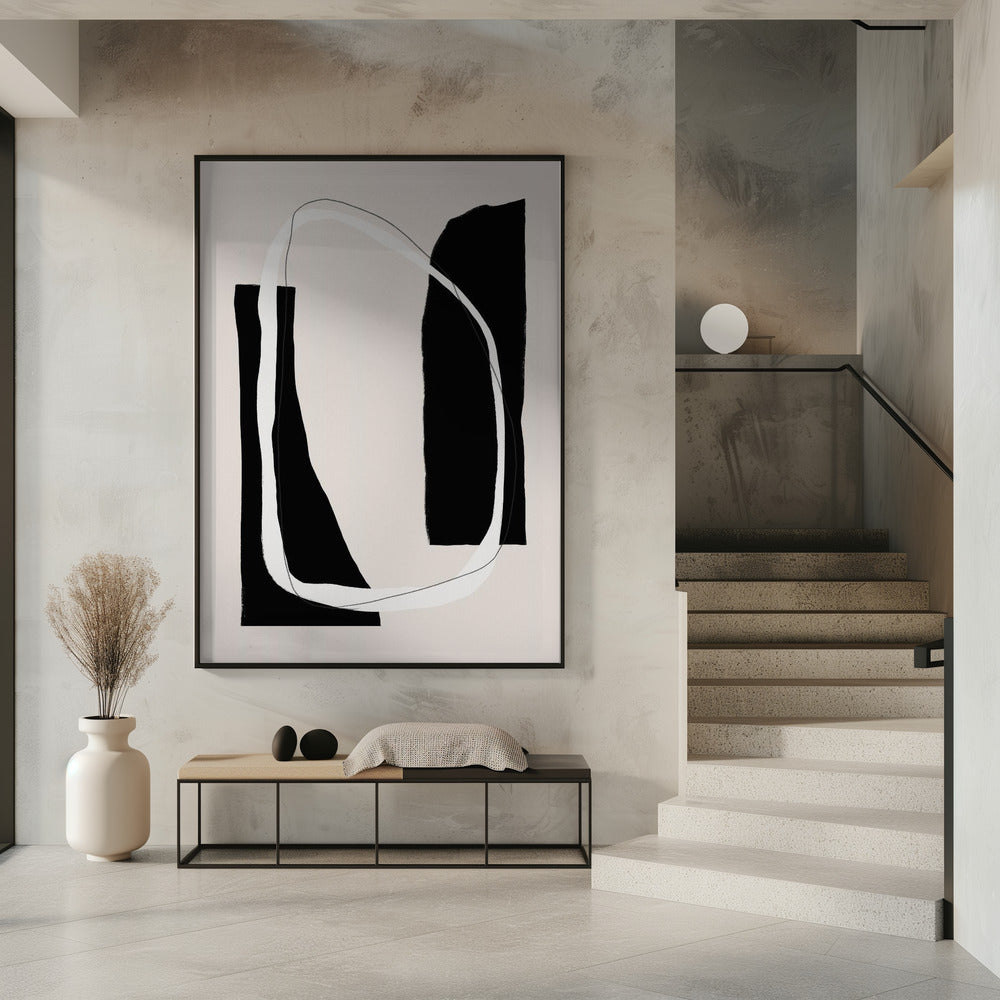 Monochrome Geometric Shapes | Poster