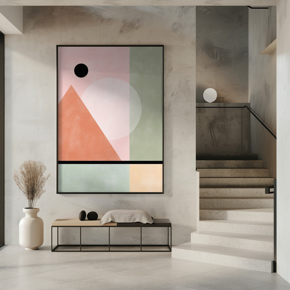 Geometrische vormen in pasteltinten | Poster