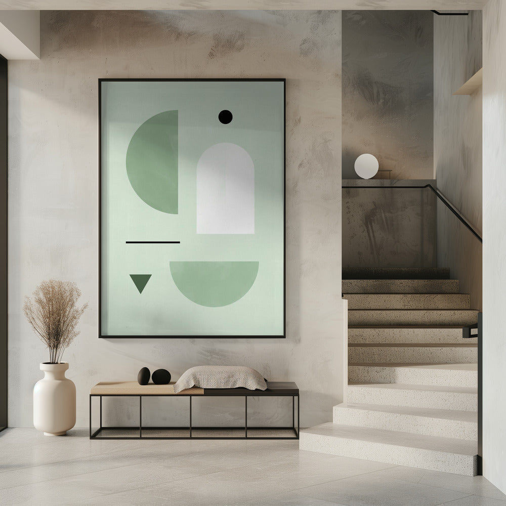 Rustgevend pastelkleurenpalet | Poster