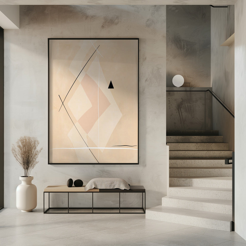 Geometrische vormen en kruisende lijnen | Poster