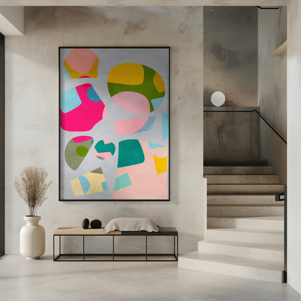 Minimal cutout colorful | Poster
