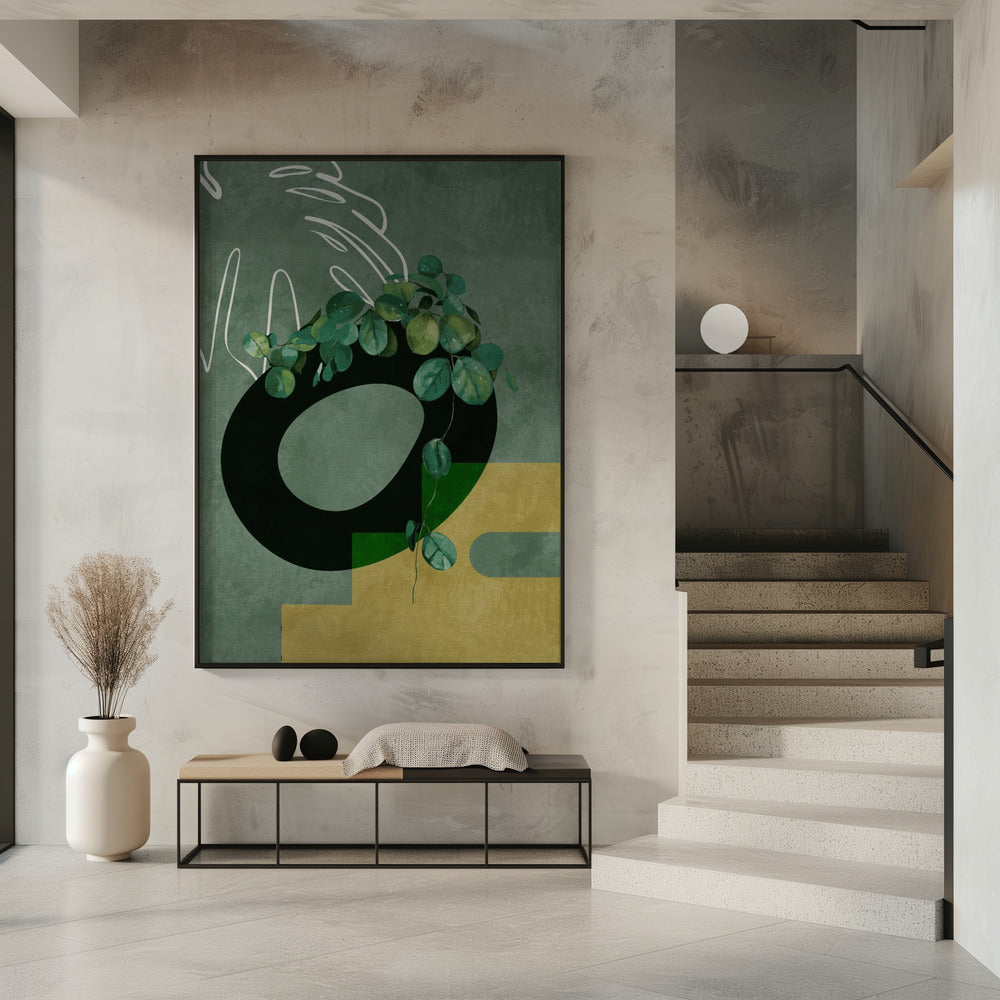 Bladeren Meer 4 Groen | Poster