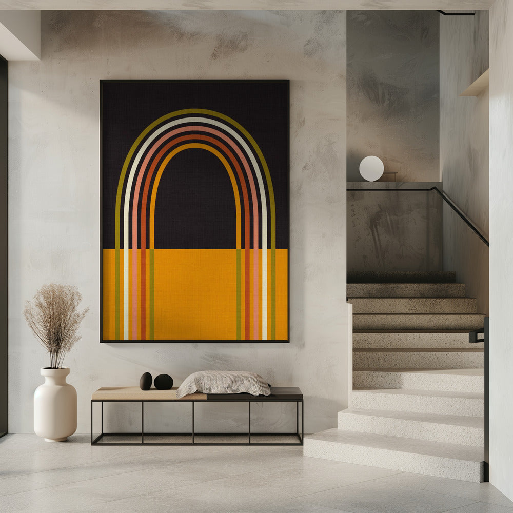 Geo Shapes Herfst 21 Regenboogboog | Poster