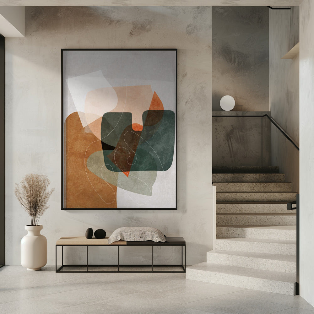 Natuurvriendelijke Terracotta 4 Aquarel Kopie | Poster