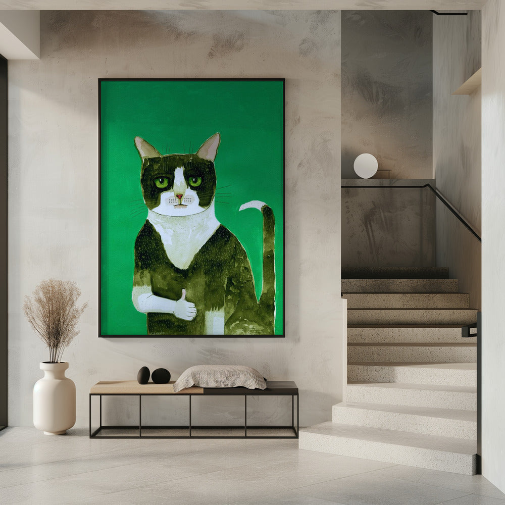 Tuxedo Cat Duimen Omhoog | Poster