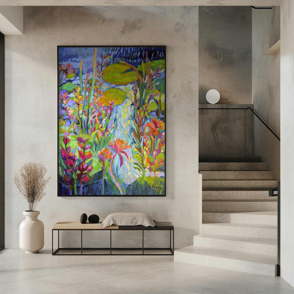 Levendig tuinpad | Poster