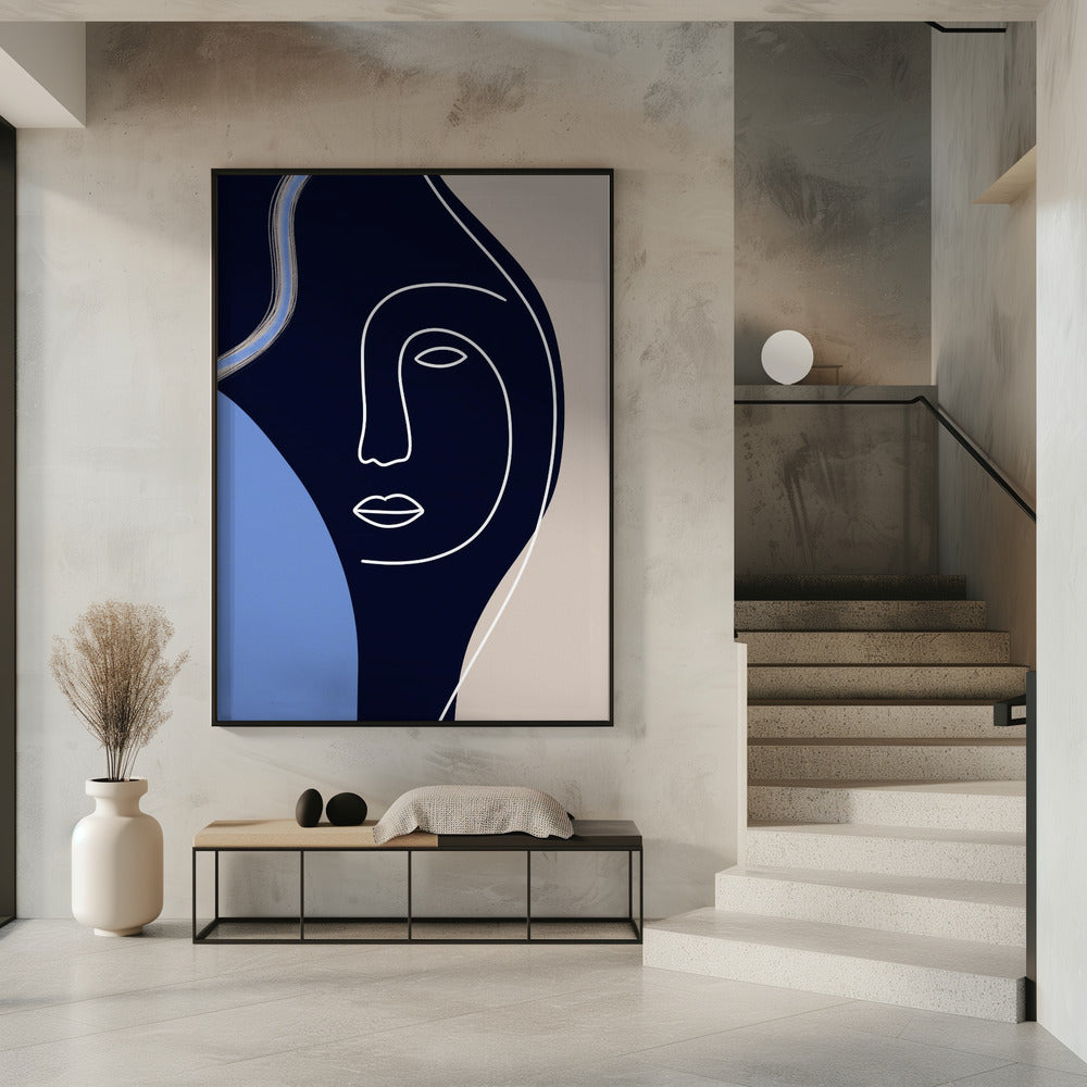 Lijnkunst Gezicht | Poster