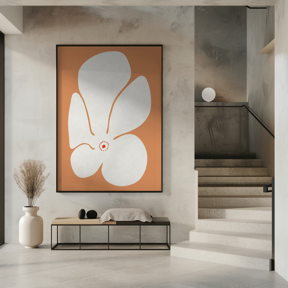 Witte Klaprozenbloem | Poster