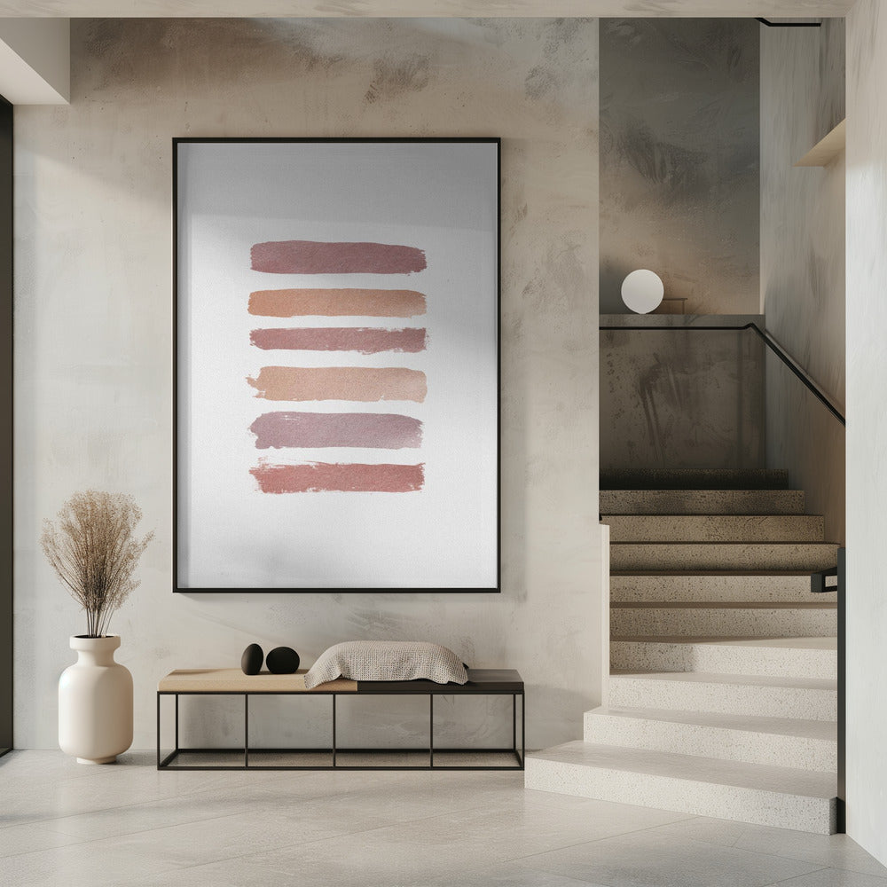 Dusty Rose Strepen | Poster