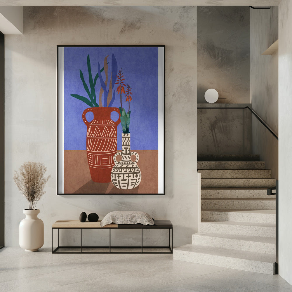 Bloemenvaas 3-verhouding 2x3 Print door Bohonewart | Poster