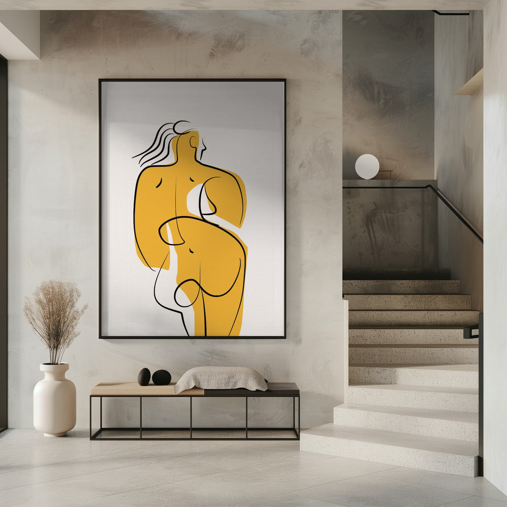 Lijnen en curven in naakt | Poster