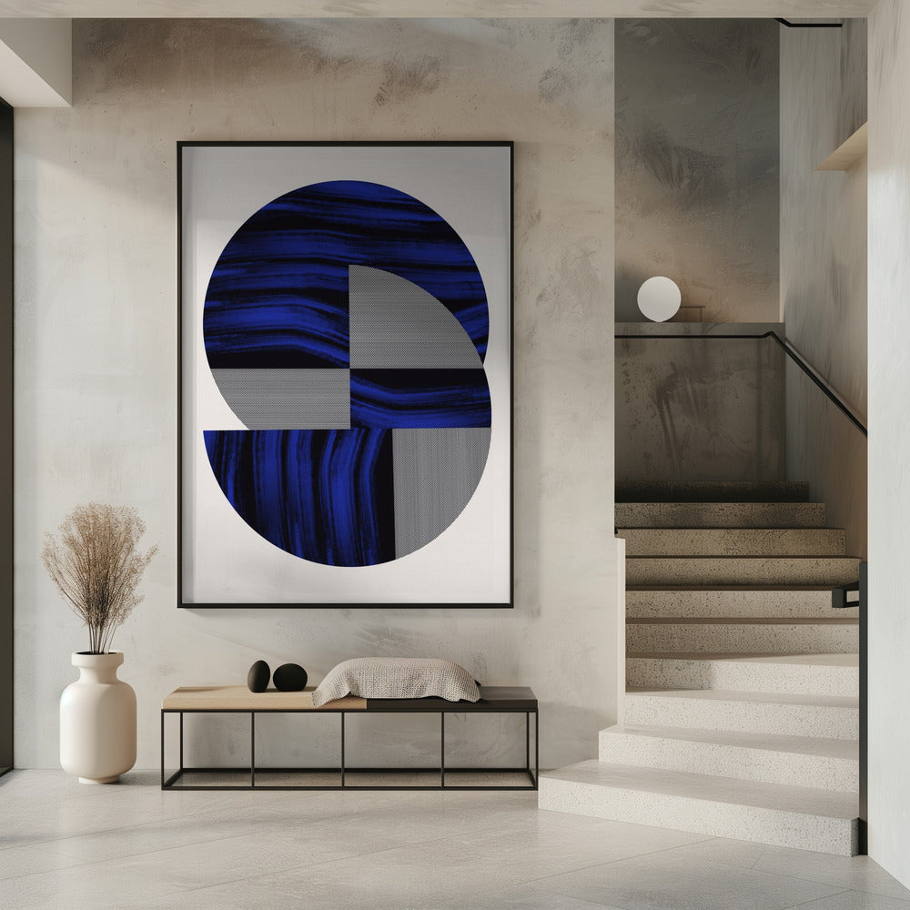 Scandinavisch in blauw en zwart 2 | Poster