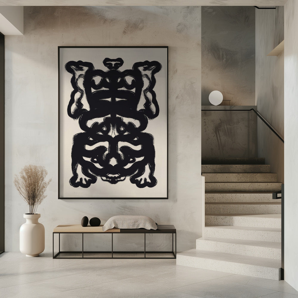 Symmetrisch zwart patroon | Poster