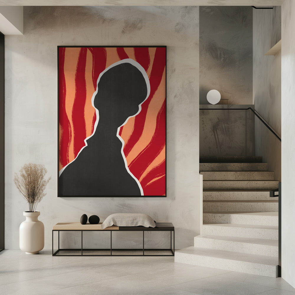 Anoniem portret in hitte | Poster