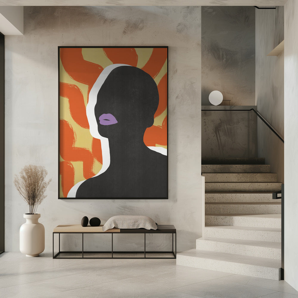 Anoniem portret in de zon | Poster
