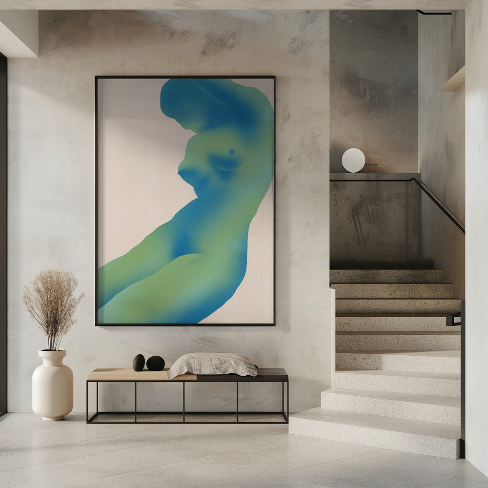 Menselijke figuur abstract met gradiënten | Poster
