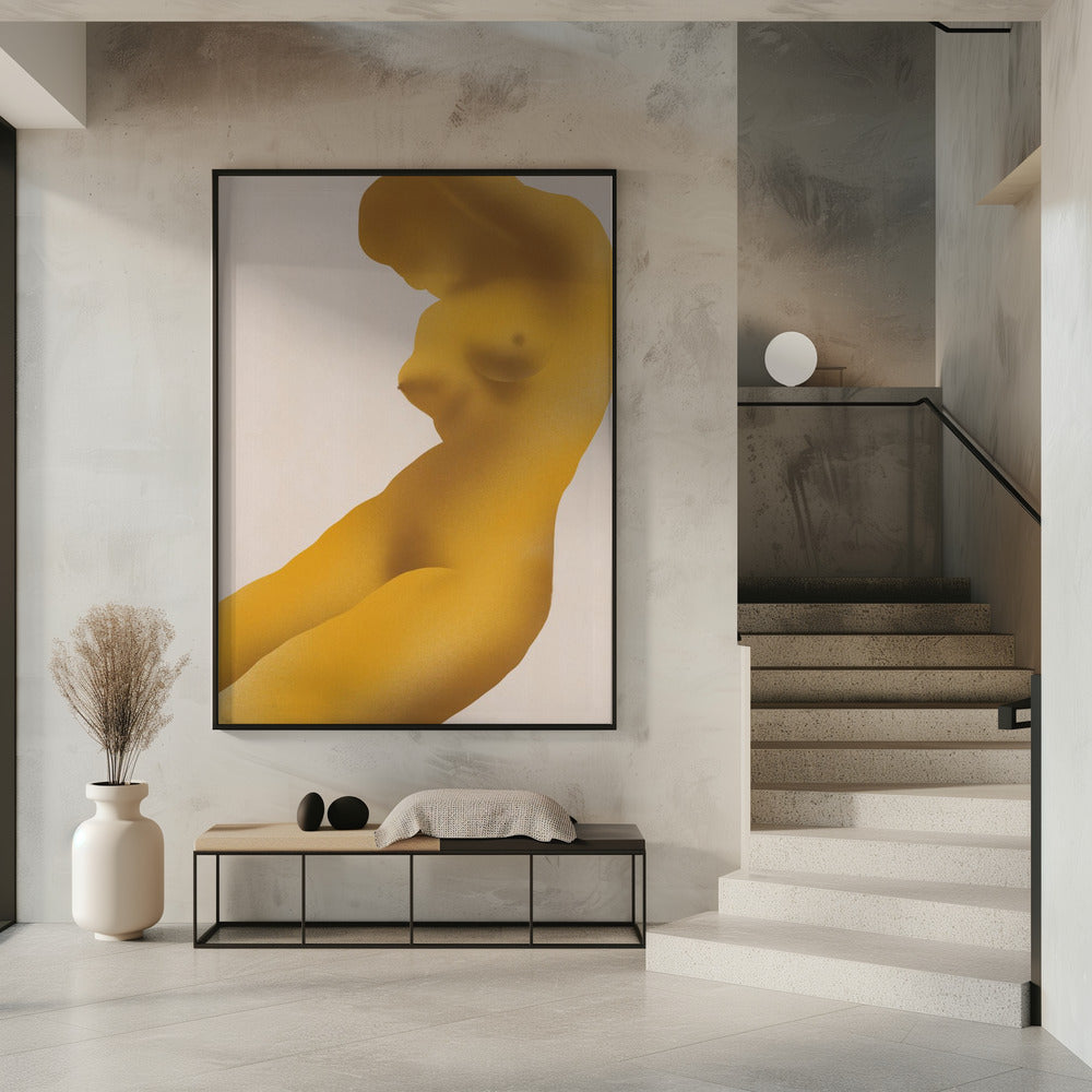 Golden Color Nude Abstract | Poster