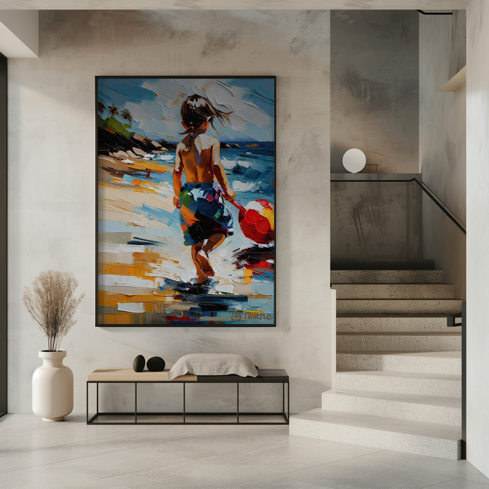 Jongen op het strand | Poster