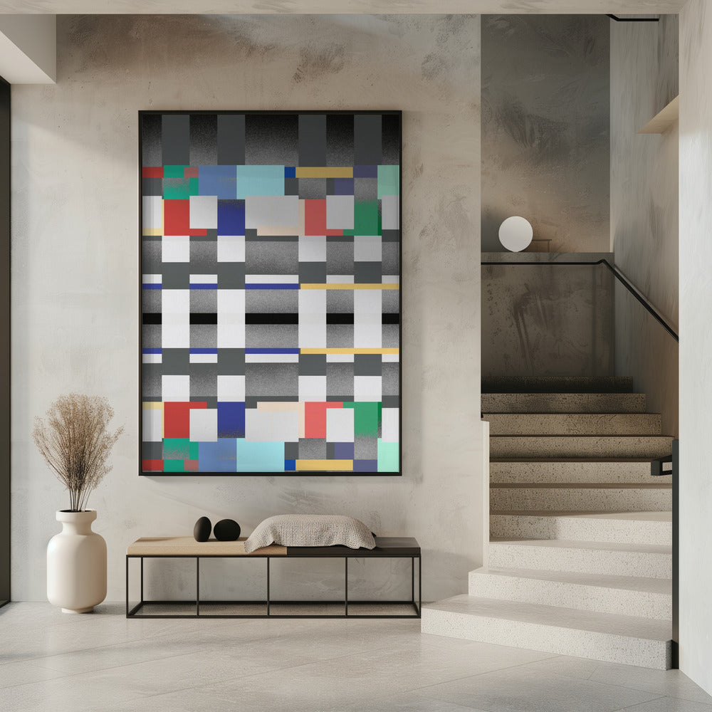 Abstract ontwerp met een rasterpatroon | Poster