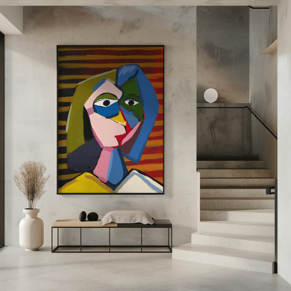 Portret geïnspireerd door Picasso | Poster