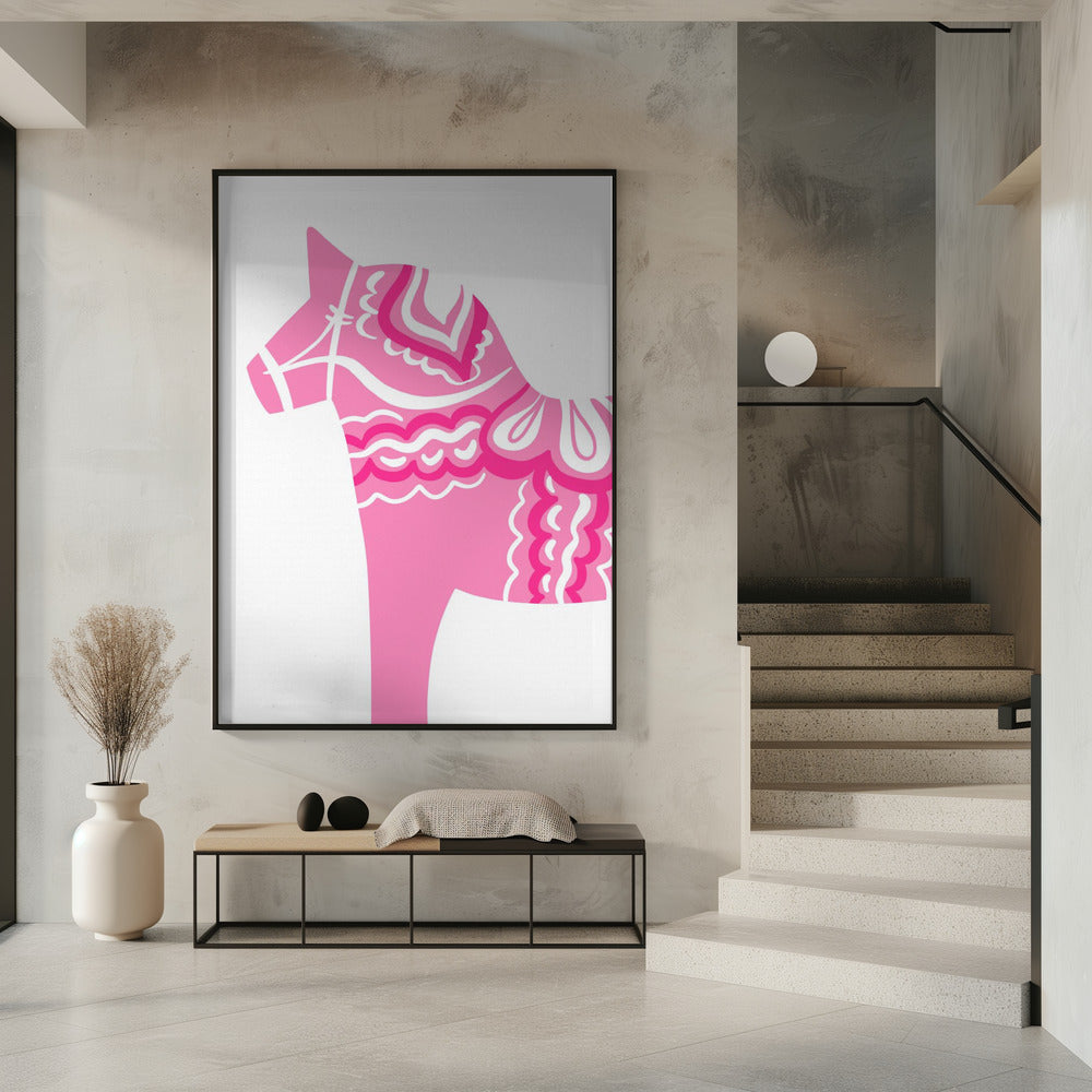 Roze Dala-silhouet | Poster