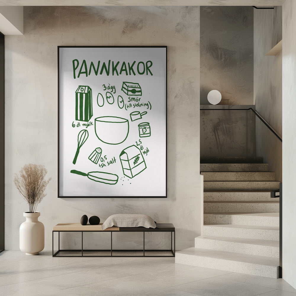 Ingrediënten voor pannenkoeken | Poster