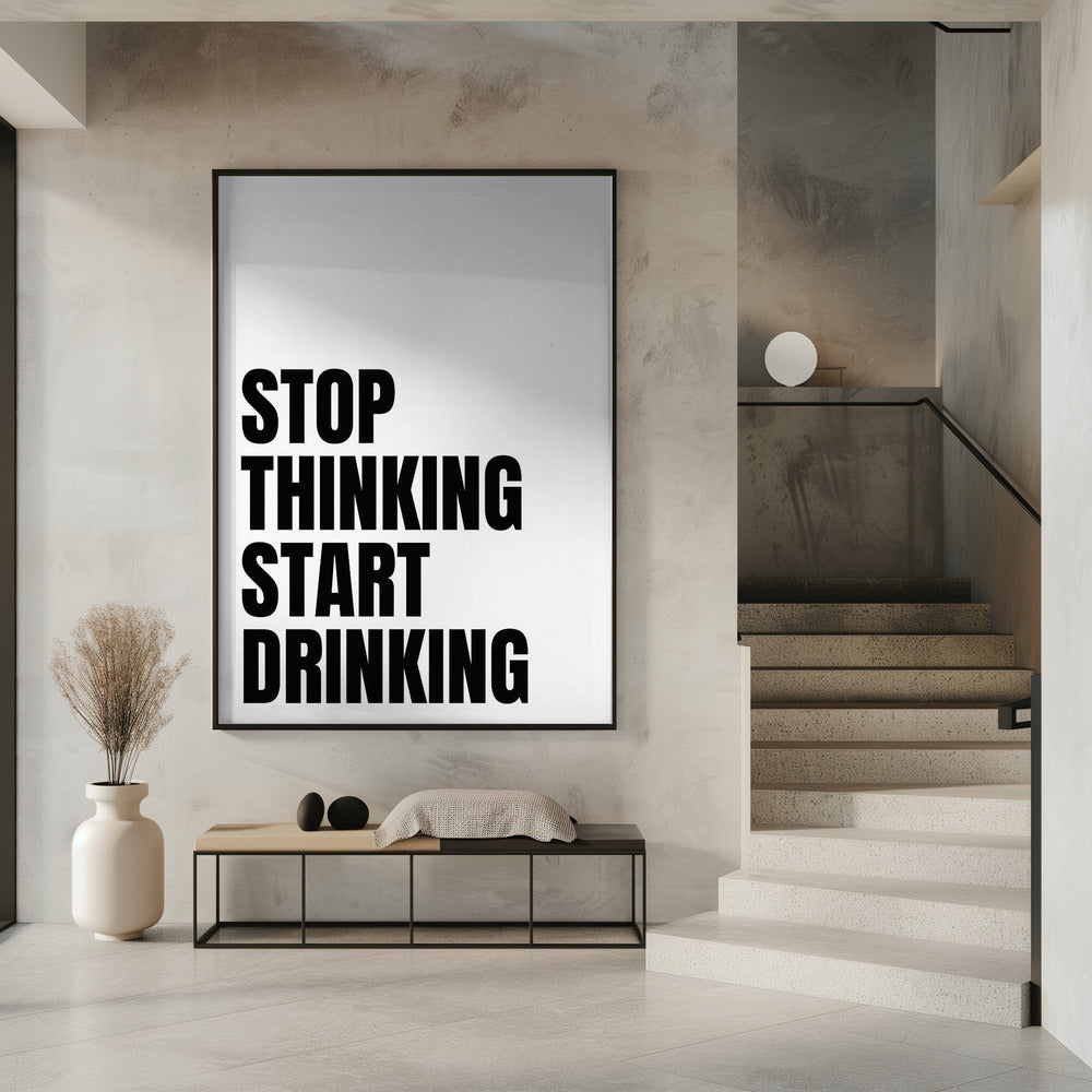 Uitschakelen, een slokje nemen | Poster