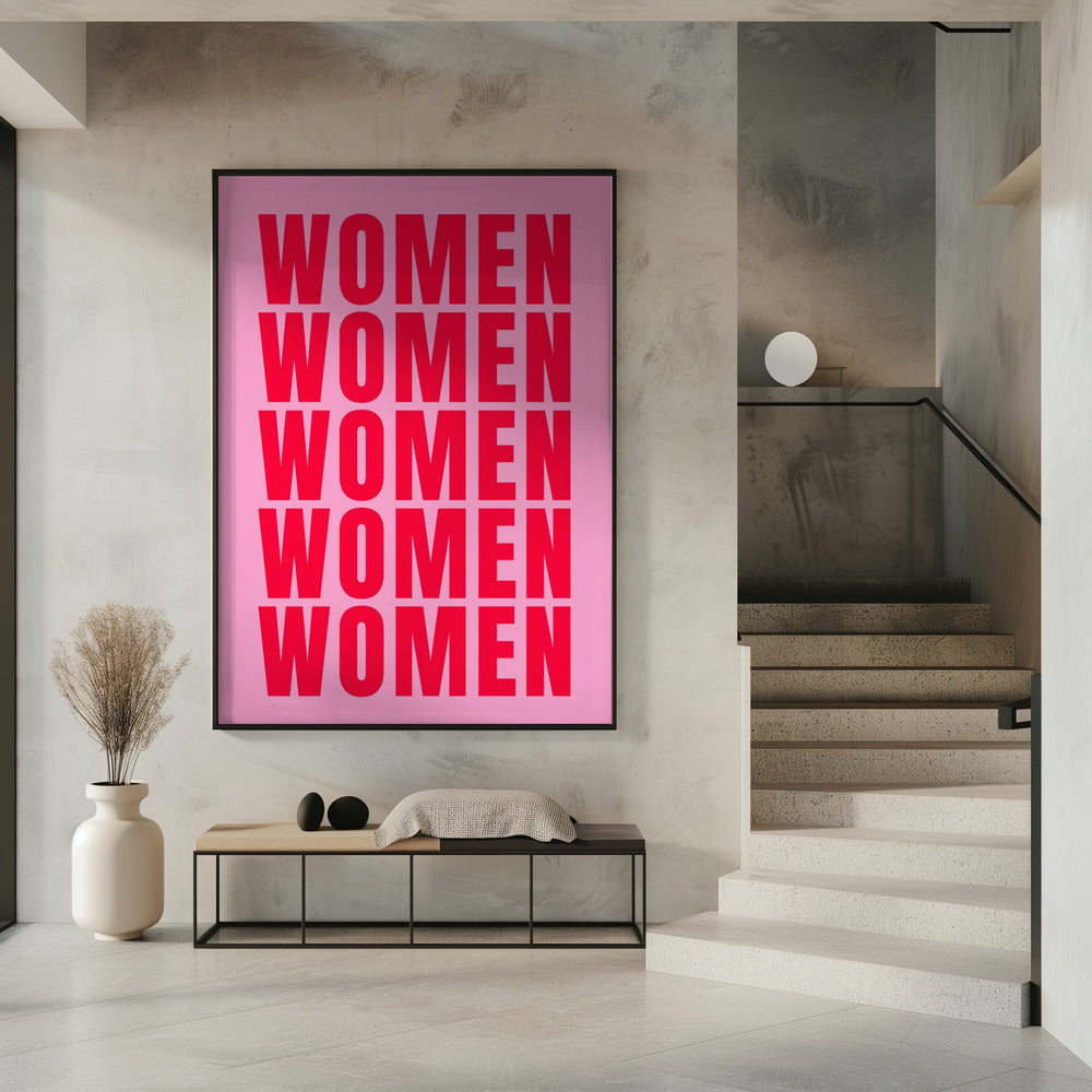 Vetgedrukte herhaling: Vrouwen | Poster