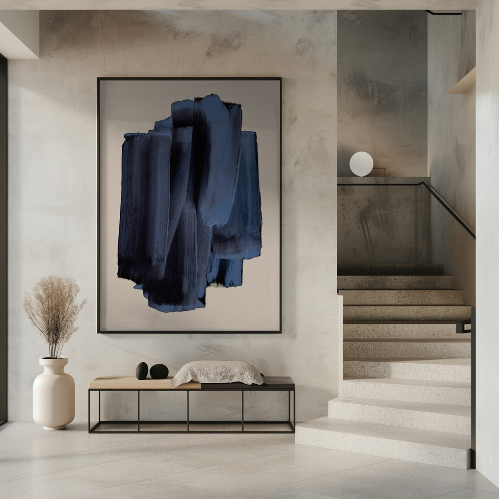 Abstracte penseelstreken 58 | Poster