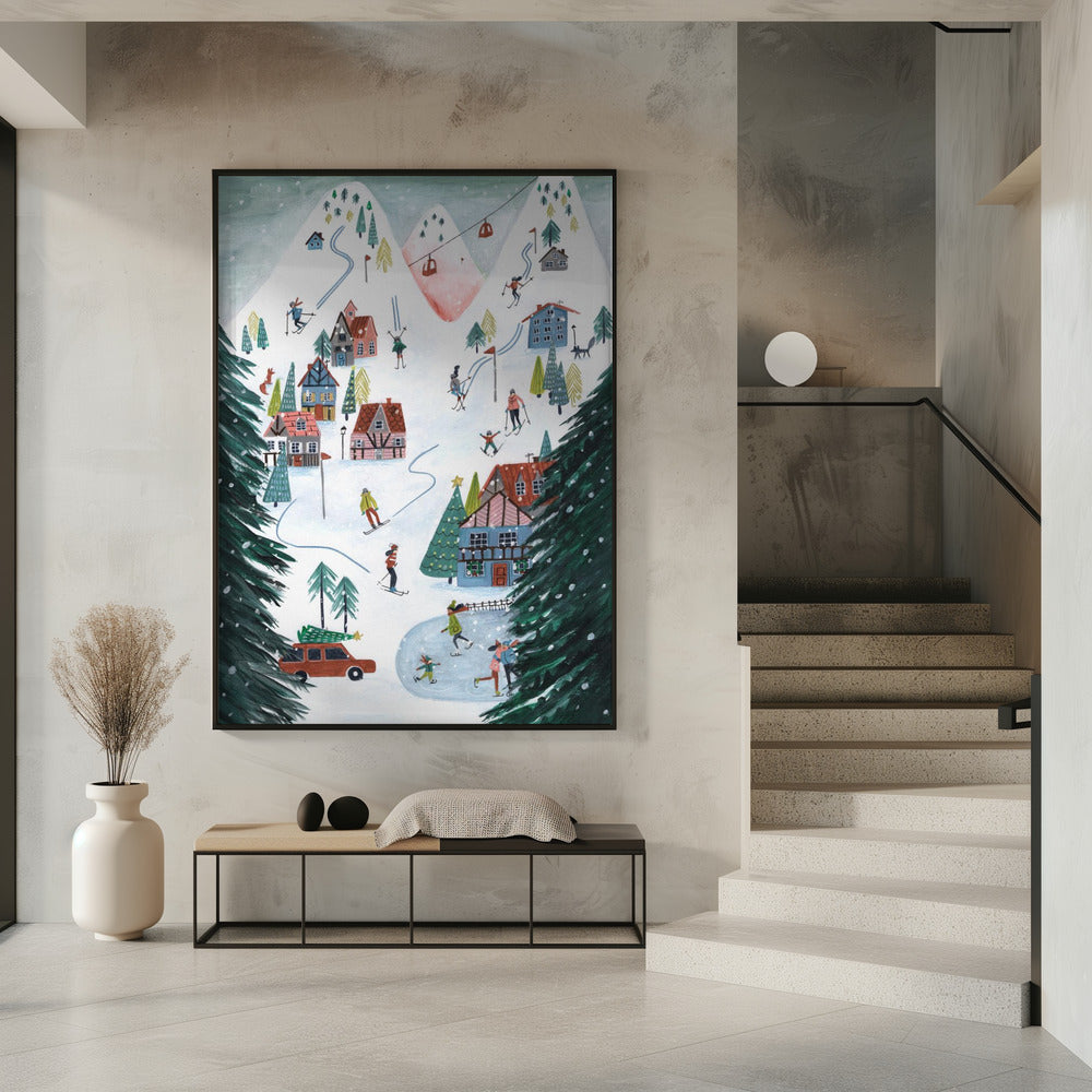 Nordic Skiing in the mountains at Christmas | Poster