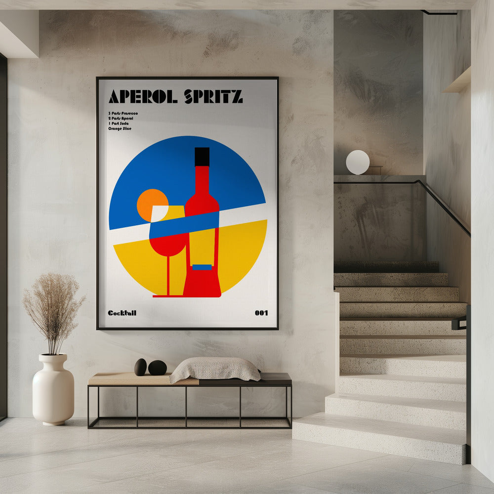 Aperol Spritz Cocktail Bauhaus Kunstdruk | Poster