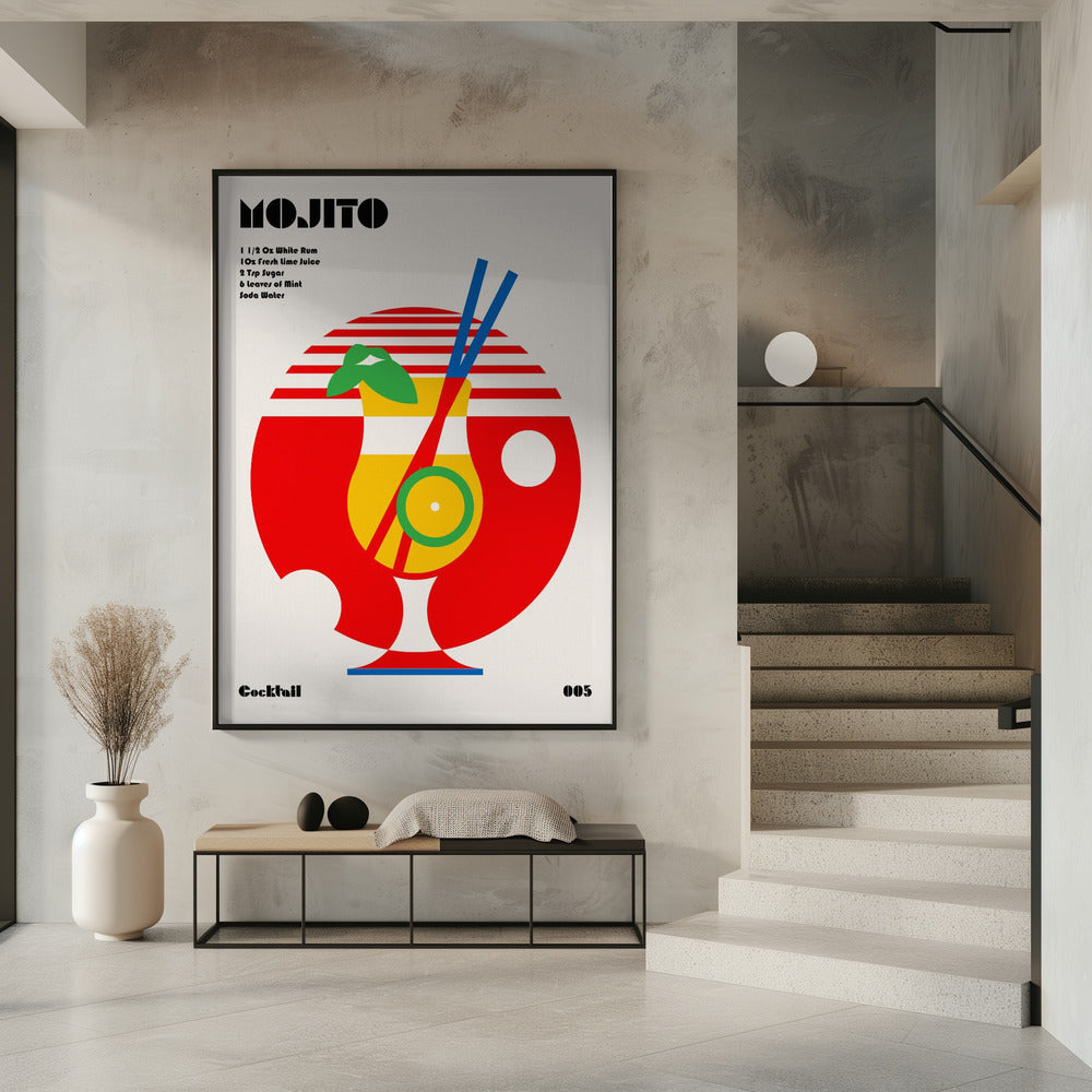 Mojito Bauhaus-cocktail | Poster
