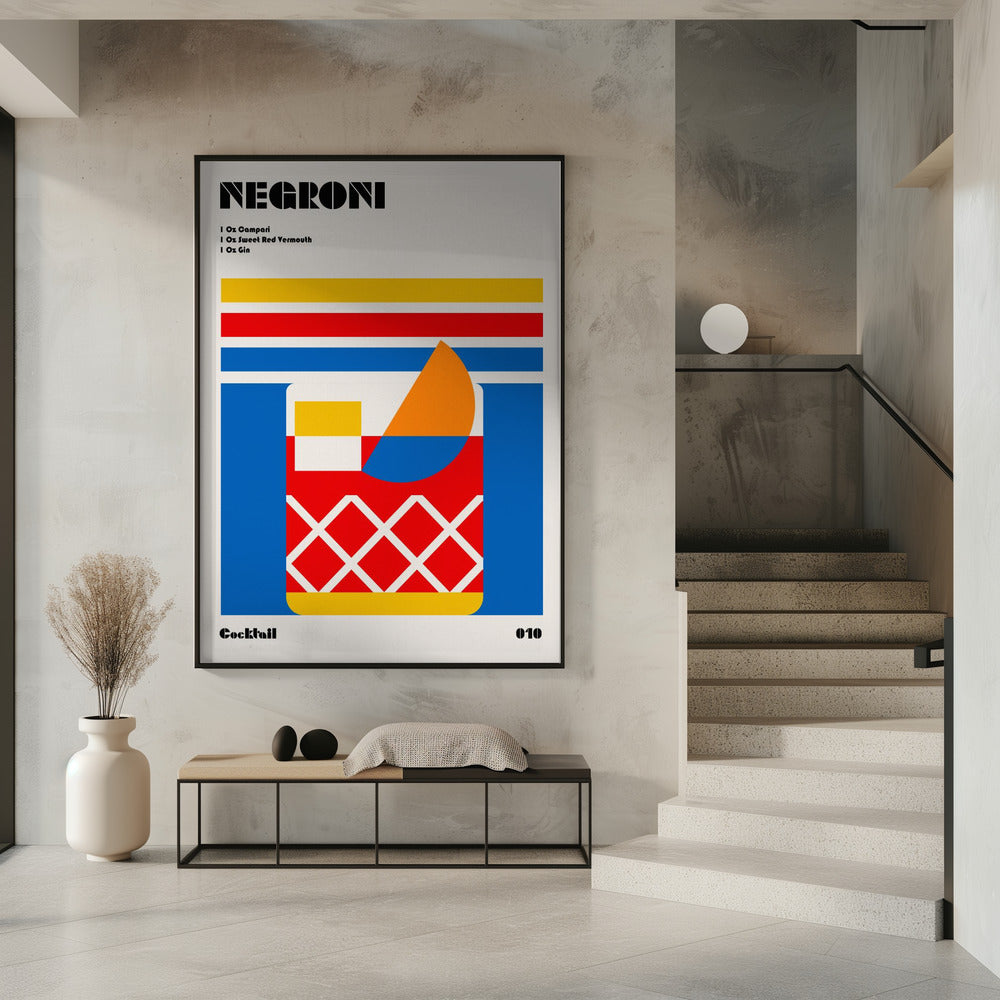 Negroni Bauhaus-cocktail | Poster