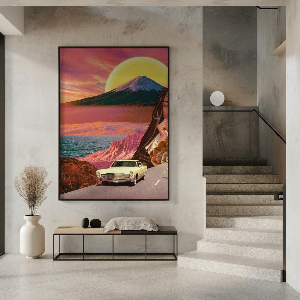 Retro landschapscollage | Poster