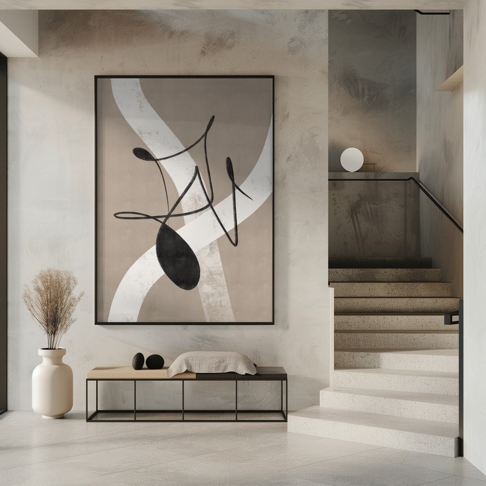 Beige abstract nr. 2 | Poster