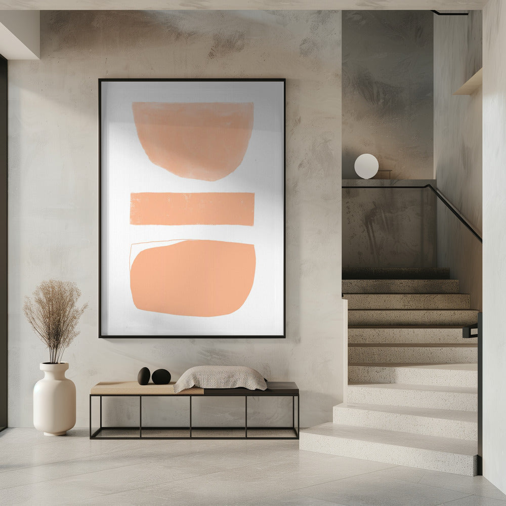 Peach Abstract Shapes | Poster