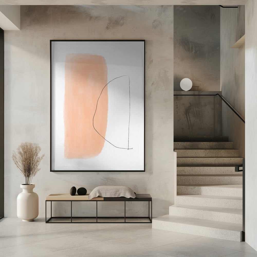 Peachy Contours | Poster