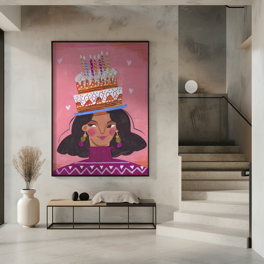 Woman with pie | Poster