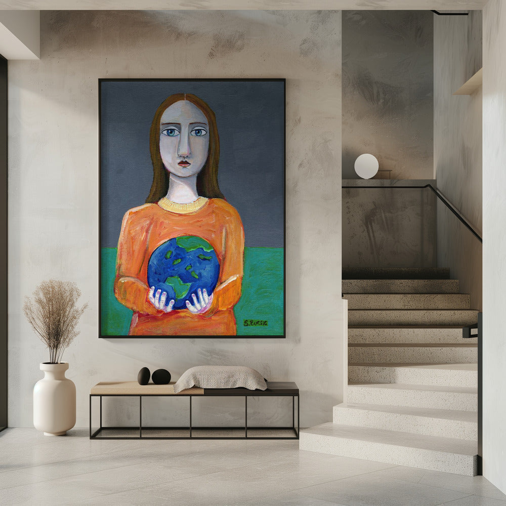 She had the world in her hands | Poster