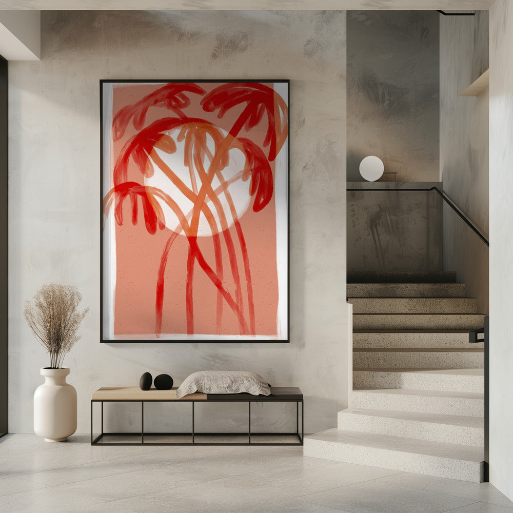 Crimson Palms | Poster