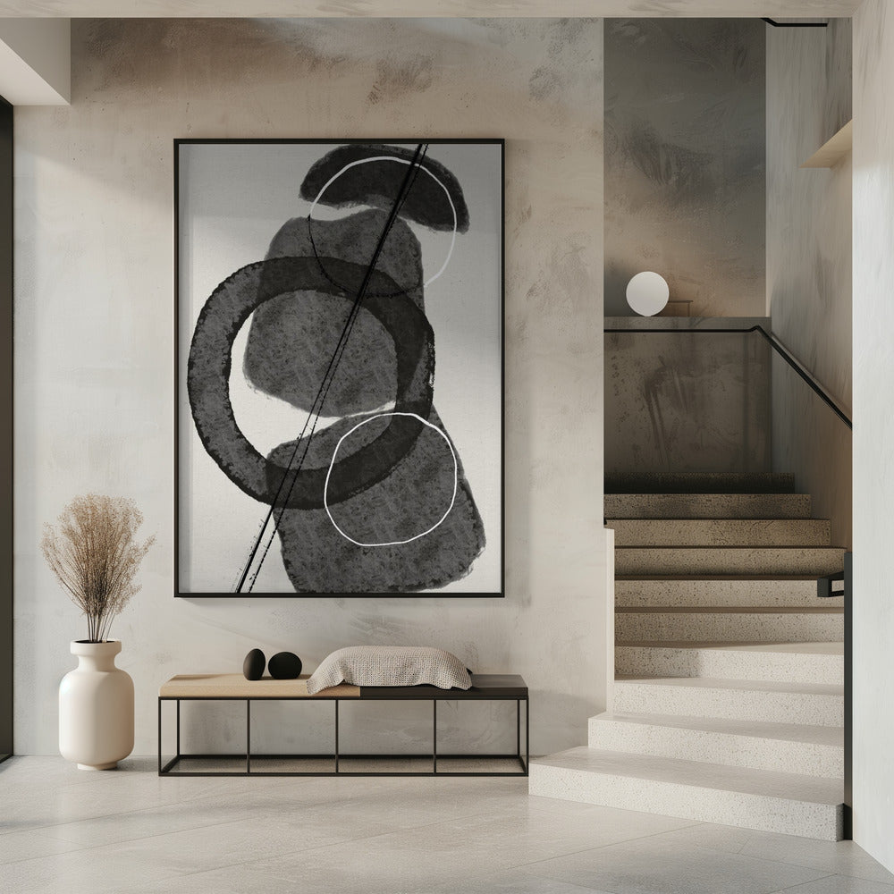 Monochrome cirkels | Poster