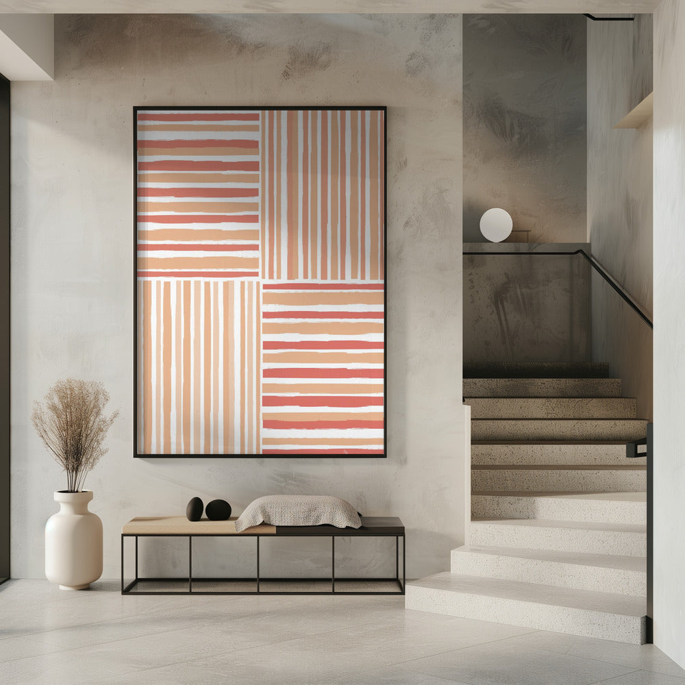 Verticale en horizontale strepen | Poster