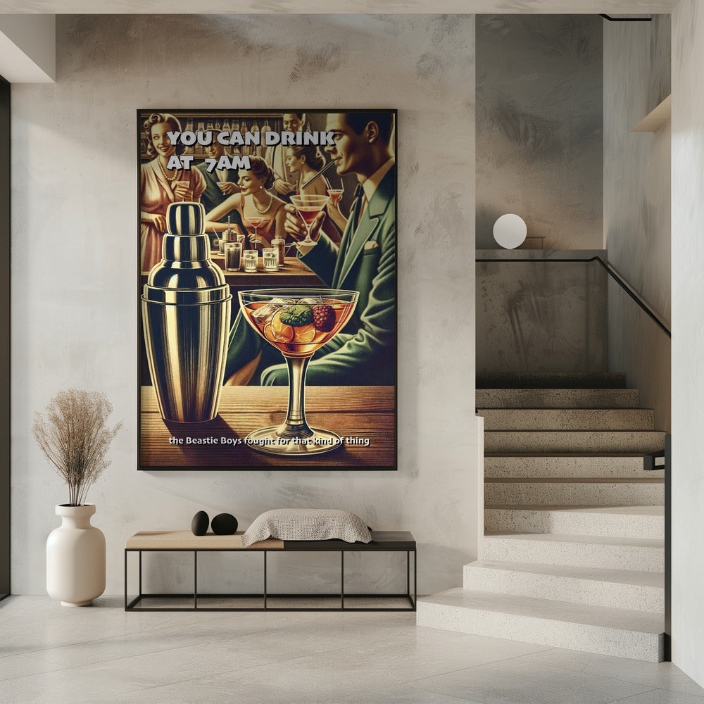 Je mag om 7 uur 's ochtends drinken | Poster