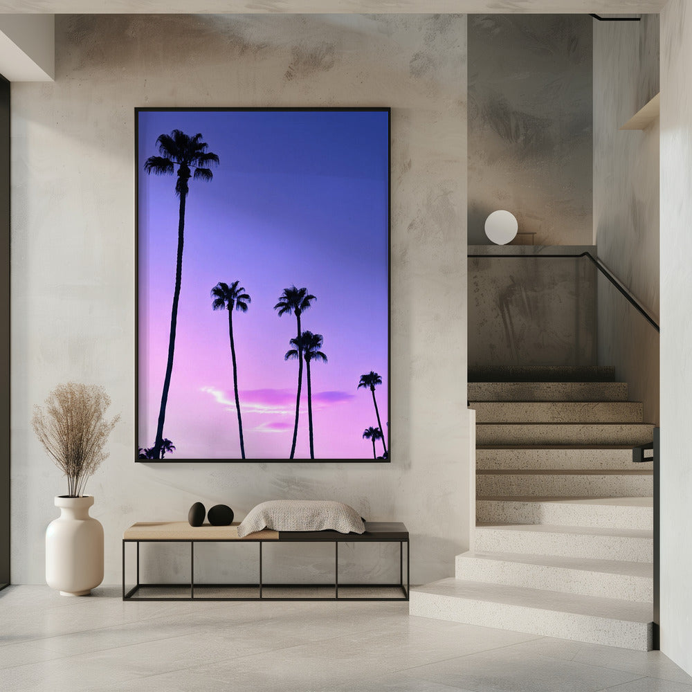 Palmboom zonsondergang | Poster