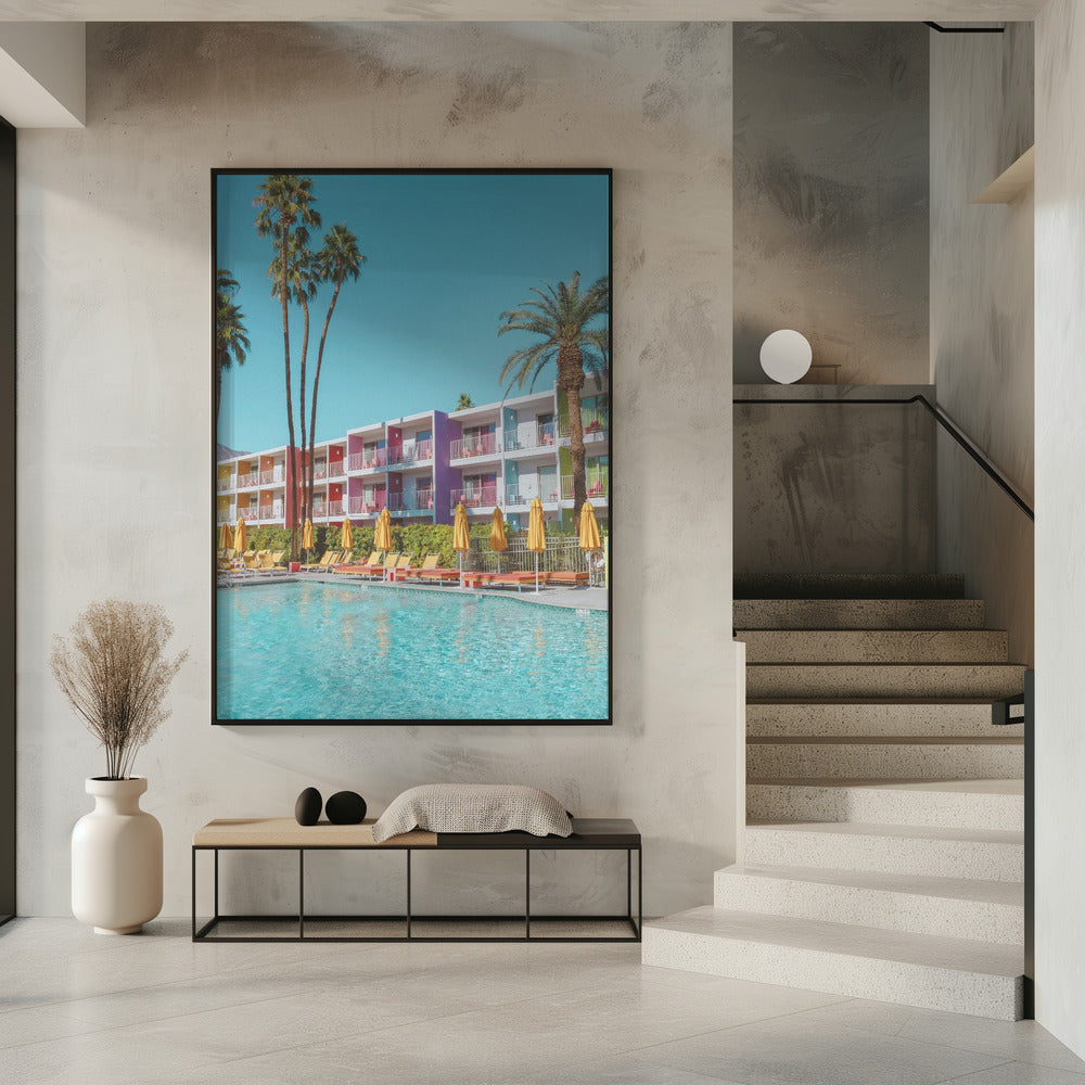 Saguaro Hotel aan het zwembad in Palm Springs | Poster