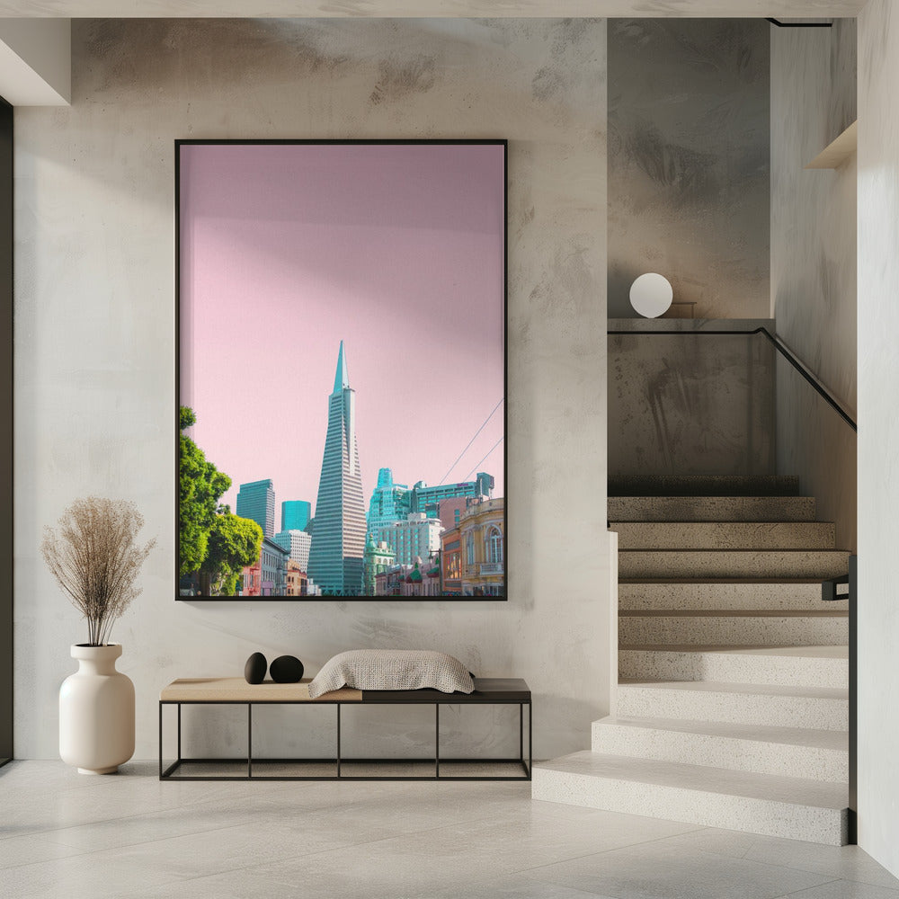 Piramide in de stad | Poster
