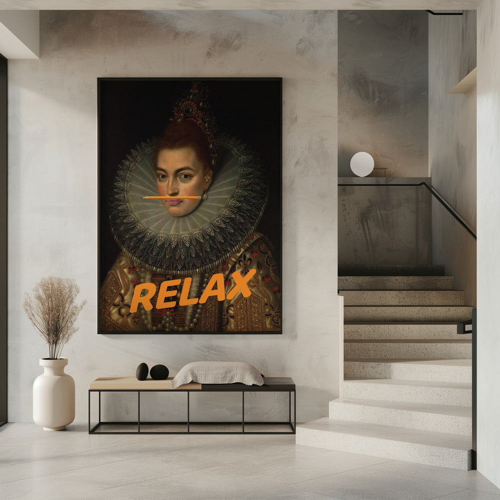Ontspannende, veranderde olieverfschilderij | Poster