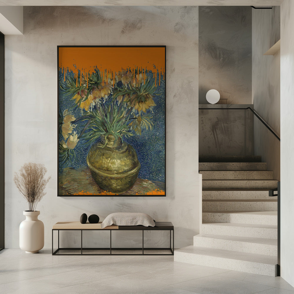 Collage Sunflowers and the splash Van Gogh | Poster